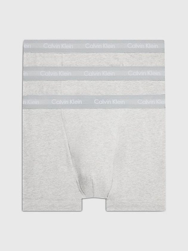 Calvin Klein USA 3 Pack - Cotton Stretch Mens Trunks Grey 9203476-KF